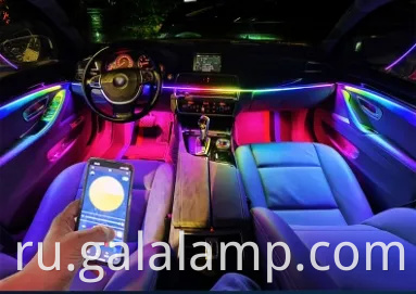 Яркий светодиодный набор из неоновой легкой полосы для автомобильной атмосферы